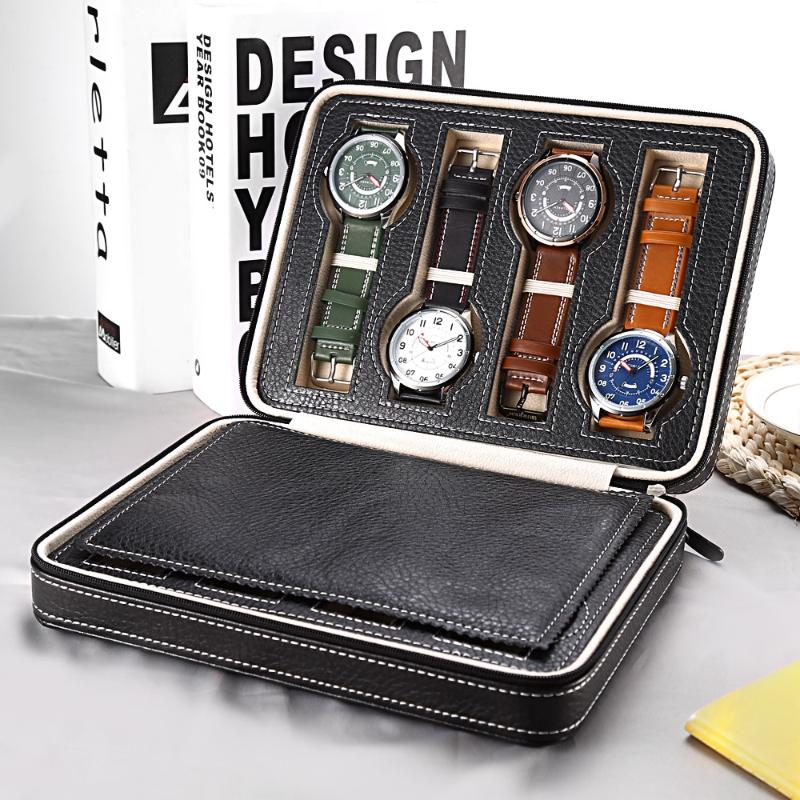 8 Grids PU Leather Watch Box Storage Showing Watches Display Storage Box Case Tray Zippere Travel Jewelry Watch Collector Case
8 Grids PU Leather Watch Box Storage Showing Watches Display Storage Box Case Tray Zippere Travel Jewelry Watch Collector Case