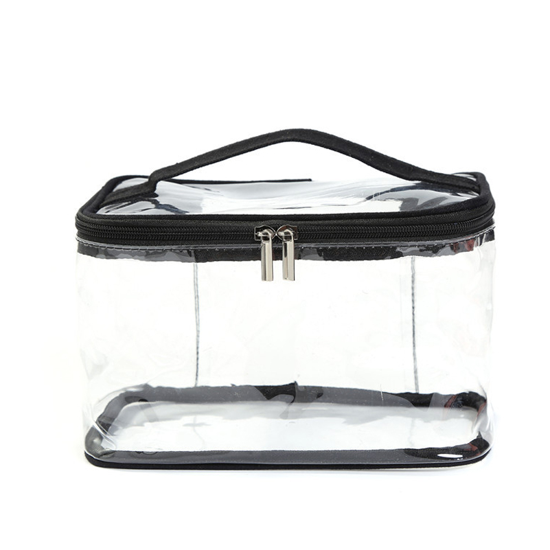 Multi-function Cosmetic Bag Transparent PVC Portable Combined four piece suit Wash bags Travelling handbag Receive Canvas bag