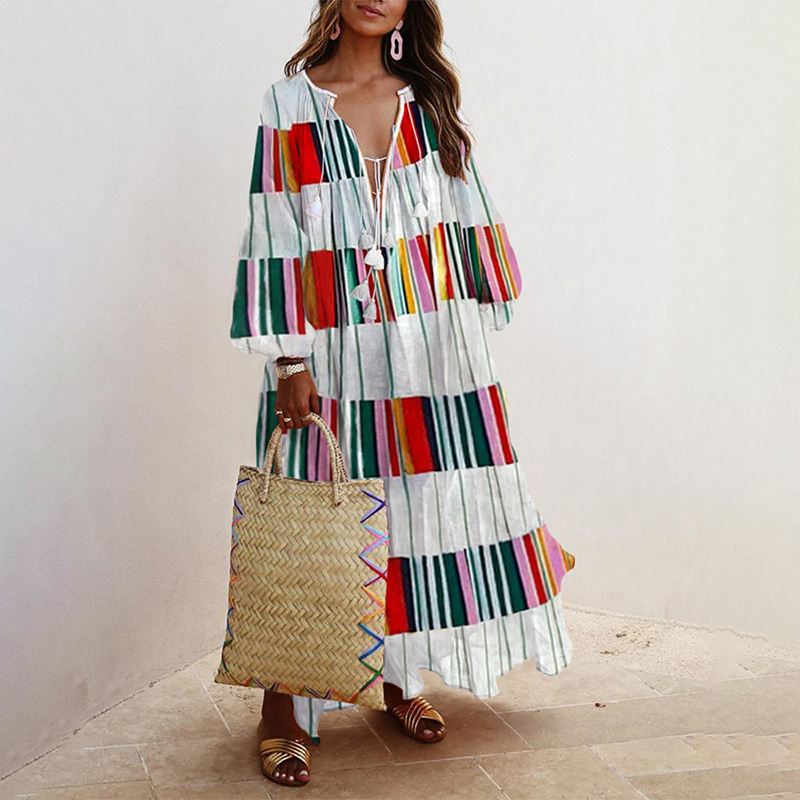 Autumn Printed V-neck Lace Up Women' Dress Long Puff Sleeve Ankle-length Female Dresses 2020 New Casual Loose Ladies Vestidos, Orange
Autumn Printed V-neck Lace Up Women' Dress Long Puff Sleeve Ankle-length Female Dresses 2020 New Casual Loose Ladies Vestidos, Orange