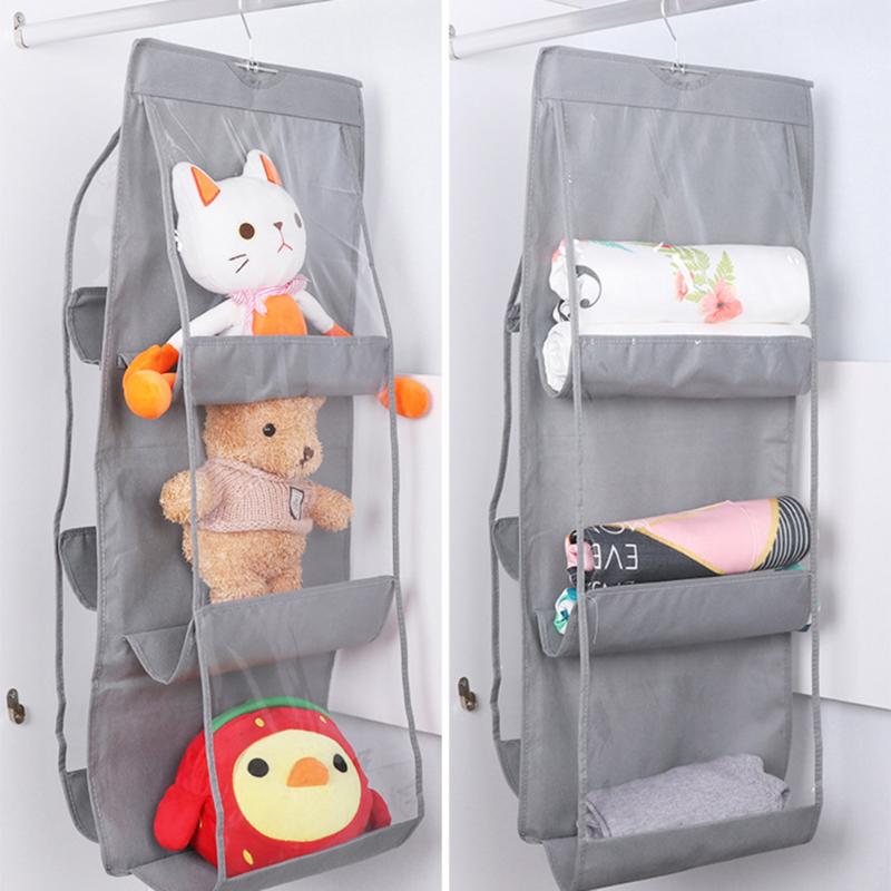 High Quality Storage Bag Hanging Dustproof Closet Organizer Transparent 6 Pockets for Home, Black
High Quality Storage Bag Hanging Dustproof Closet Organizer Transparent 6 Pockets for Home, Black