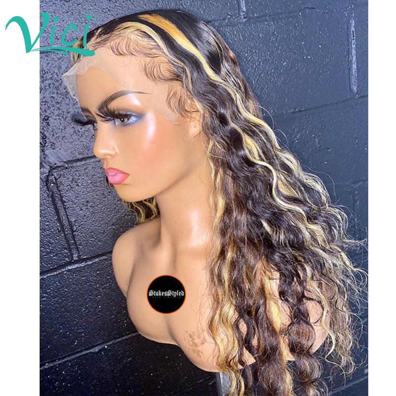 Ombre Lace Front Human Hair Wig for Black Women Colored Deep Wave Wig 13x4 Brazilian Hair Frontal Pre-plucked Remy Brown, As pic
Ombre Lace Front Human Hair Wig for Black Women Colored Deep Wave Wig 13x4 Brazilian Hair Frontal Pre-plucked Remy Brown, As pic