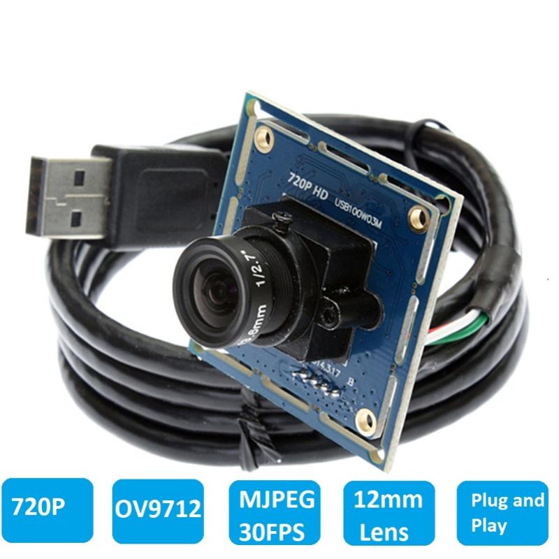 ELP OV9712 Sensor 1.0Megapixel12mm lens HD CMOS Mini Camera Board USB Webcam HD Android Module Camera USB 2.0 ELP-USB100W03M-L12
ELP OV9712 Sensor 1.0Megapixel12mm lens HD CMOS Mini Camera Board USB Webcam HD Android Module Camera USB 2.0 ELP-USB100W03M-L12