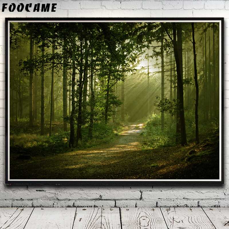 FOOCAME Nature Trees Grass Landscape Painting Forest Poster Silk Fabric Art Prints Home Paintings Wall Decor Living Room Picture
FOOCAME Nature Trees Grass Landscape Painting Forest Poster Silk Fabric Art Prints Home Paintings Wall Decor Living Room Picture