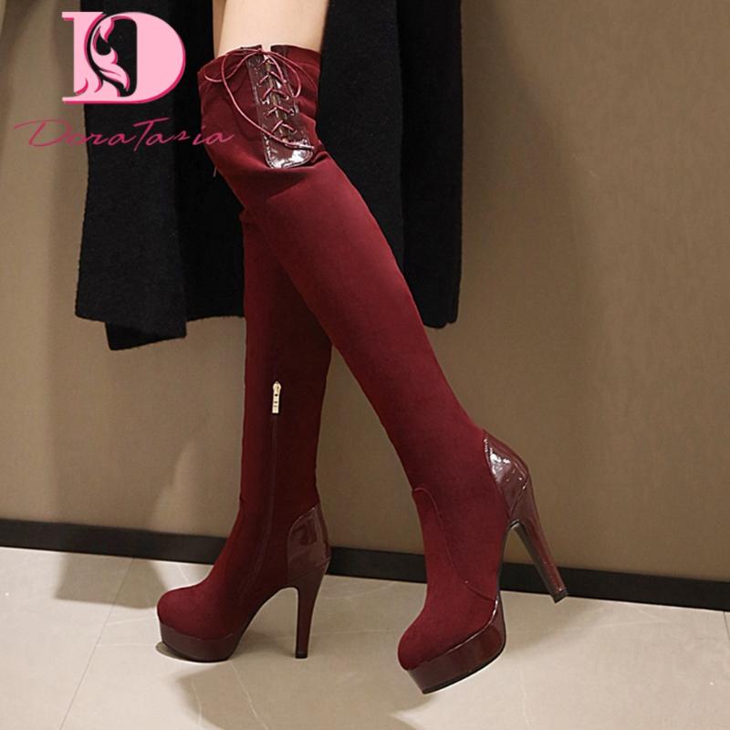 DoraTasia Large Size 34-43 Ladies High Platform Boots Round Toe Thin High Heels Over The Knee Boots Women Party Sexy Woman shoes, Beige
DoraTasia Large Size 34-43 Ladies High Platform Boots Round Toe Thin High Heels Over The Knee Boots Women Party Sexy Woman shoes, Beige