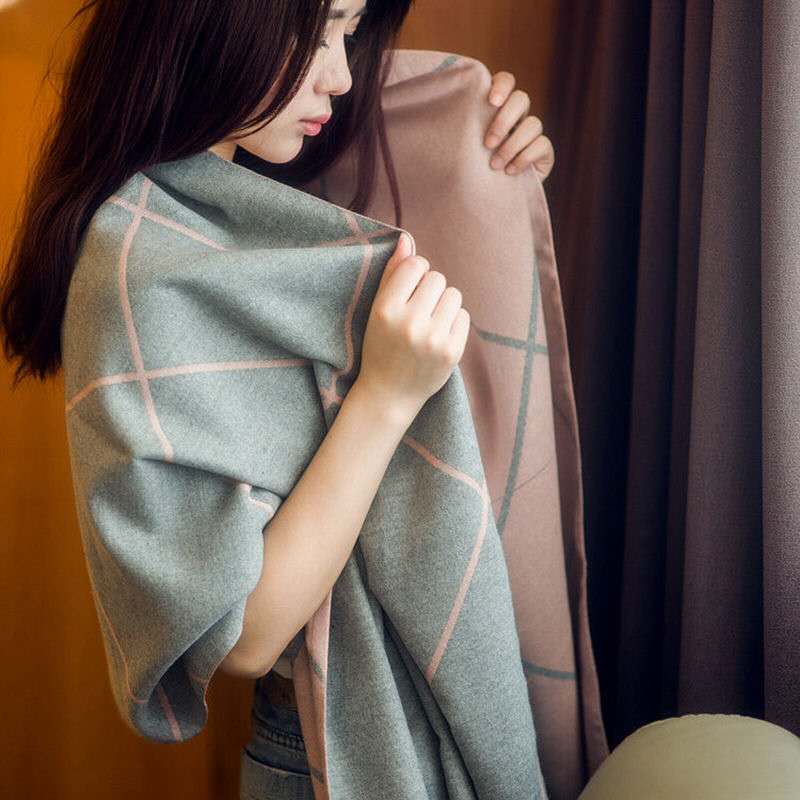 Scarves Women's Scarf Double Plaid Summer Air Conditioning Shawl Thickened Autumn And Winter Office Cape
Scarves Women's Scarf Double Plaid Summer Air Conditioning Shawl Thickened Autumn And Winter Office Cape