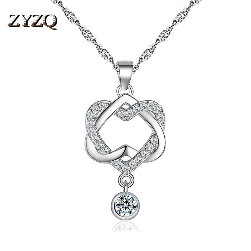 ZYZQ Heart-to-heart Pendant Clavicle Chain Love Concentric Knot Necklace Valentine's Day Gift
ZYZQ Heart-to-heart Pendant Clavicle Chain Love Concentric Knot Necklace Valentine's Day Gift