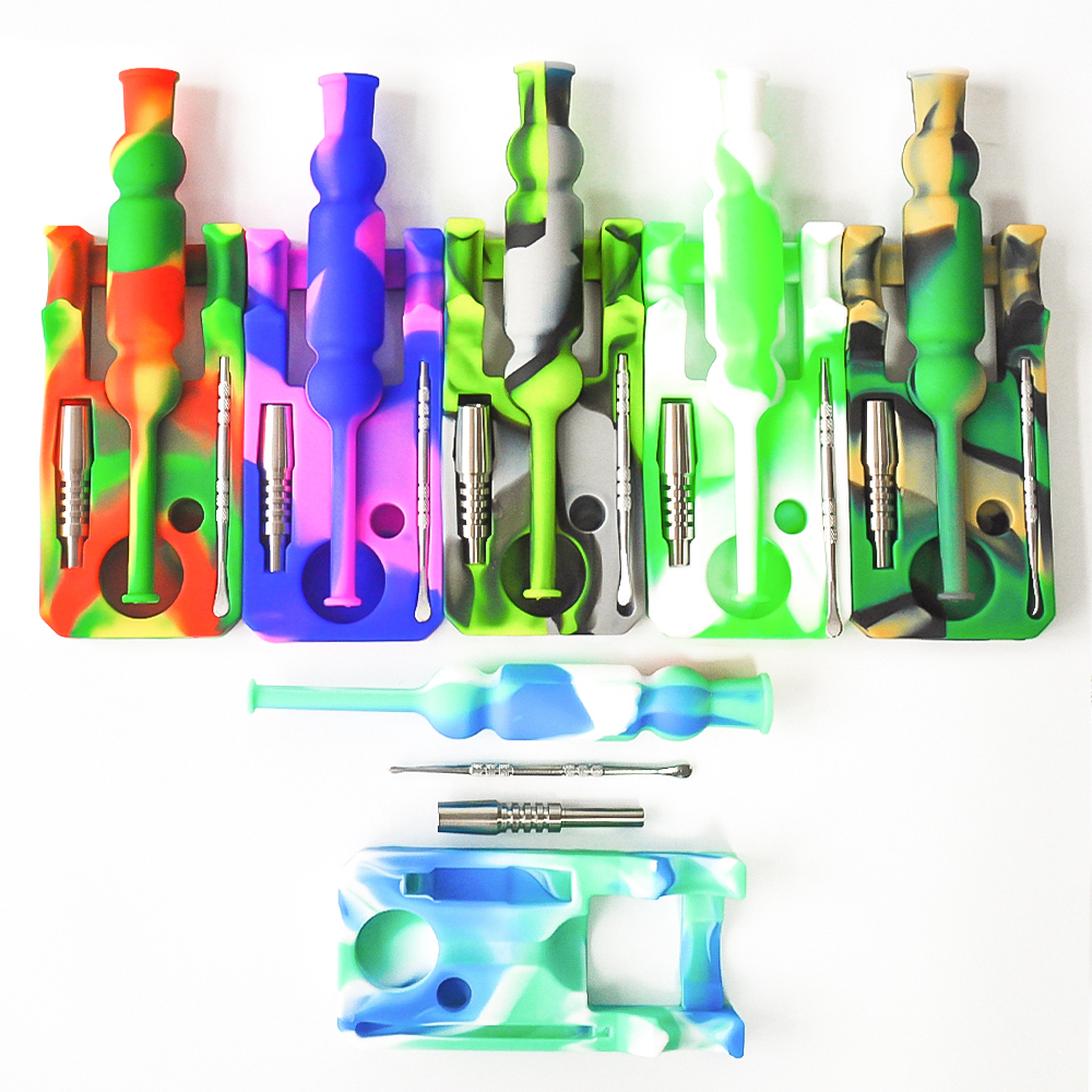 Silicone Nectar Collector kits with 14mm joint Ti Nail nectar collector oil rigs glass bongs silicone water Pipe dab rigs free shipping
Silicone Nectar Collector kits with 14mm joint Ti Nail nectar collector oil rigs glass bongs silicone water Pipe dab rigs free shipping