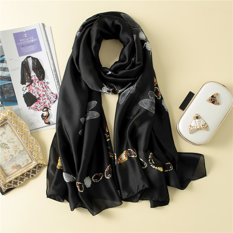 Classic women silk scarf female scarves ladies beach wrap chiffon shawl Dragonfly Printed sunscreen bandanna foulard muffler
Classic women silk scarf female scarves ladies beach wrap chiffon shawl Dragonfly Printed sunscreen bandanna foulard muffler
