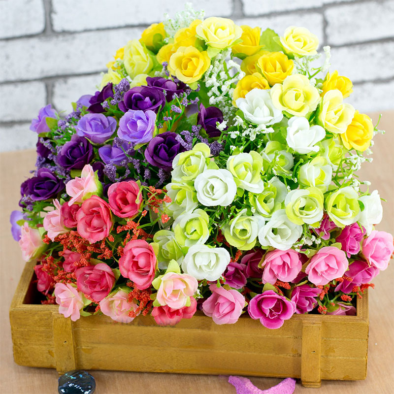 21 Head Artificial Diamond Rose Flower Bridal Bouquet Wedding Decoration Fake 7 Fork Mini Rose Silk Flower Romantic Home Decor, Beige
21 Head Artificial Diamond Rose Flower Bridal Bouquet Wedding Decoration Fake 7 Fork Mini Rose Silk Flower Romantic Home Decor, Beige