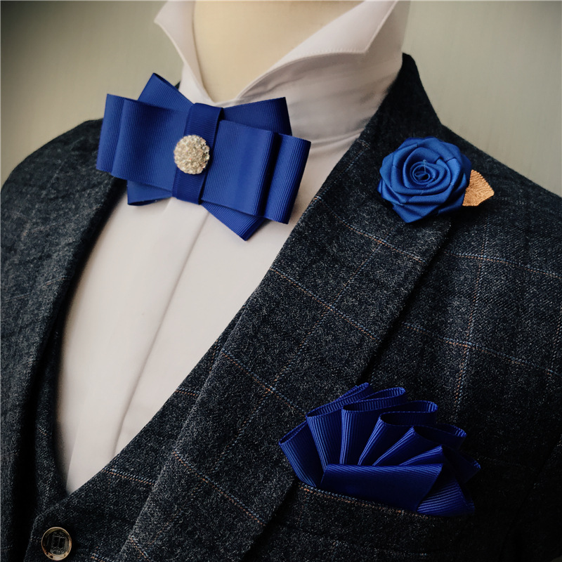 Neck Ties Bow Tie Set British Men's Business Banquet Formal Dress Wedding Korean Double Groom Accessories Bowtie Brooch Pocket Towel 3 Pcs
Neck Ties Bow Tie Set British Men's Business Banquet Formal Dress Wedding Korean Double Groom Accessories Bowtie Brooch Pocket Towel 3 Pcs