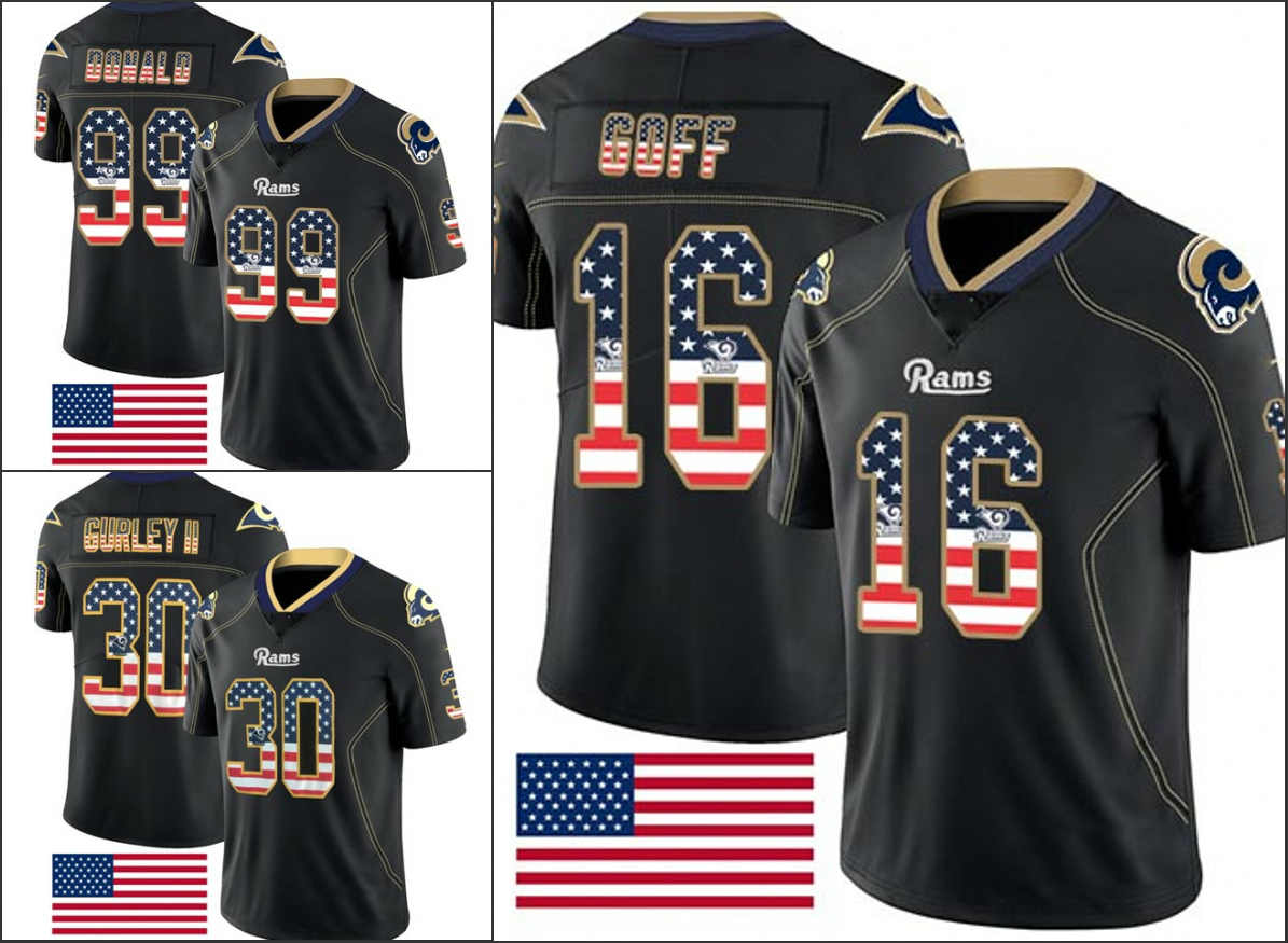 Jersey Los Angeles''Rams''Men #16 Jared Goff 30 Todd Gurley 99 Aaron Donald''NFL''Women Youth Rush USA Flag Limited Jersey
Jersey Los Angeles''Rams''Men #16 Jared Goff 30 Todd Gurley 99 Aaron Donald''NFL''Women Youth Rush USA Flag Limited Jersey