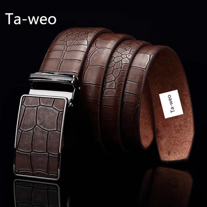 Ta-weo Casual Men's Leather Belts, Faux Crocodile Striped Strap, Automatic Buckle Leather Belt Men Good Quality, Brown
Ta-weo Casual Men's Leather Belts, Faux Crocodile Striped Strap, Automatic Buckle Leather Belt Men Good Quality, Brown