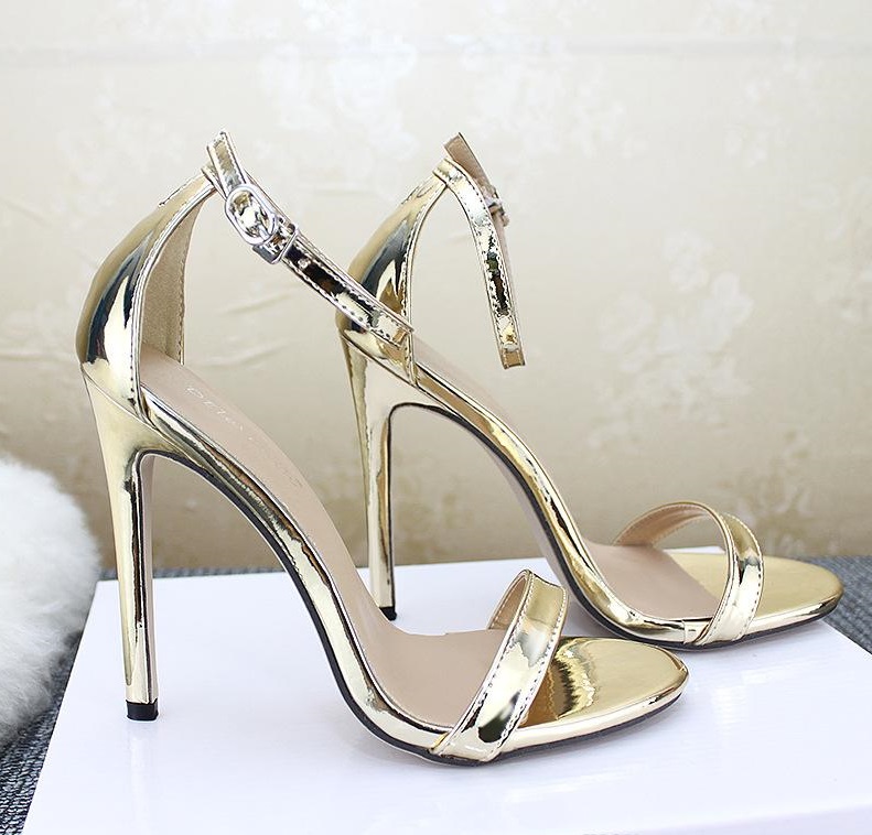 Fashion Big Size Women Designer Sandals Silver Gold High Heel Ankle Strap Summer Shoes Super Thin Heel Leather Shoes, Black
Fashion Big Size Women Designer Sandals Silver Gold High Heel Ankle Strap Summer Shoes Super Thin Heel Leather Shoes, Black