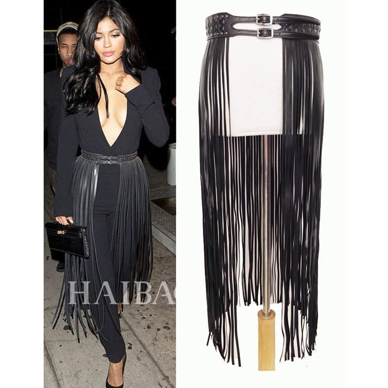 Fantastic Long Fringe Belt Black Leather Designer Belts for Women Long Tassels Pin Buckle Corset belt Spot on trendy! BG-006
Fantastic Long Fringe Belt Black Leather Designer Belts for Women Long Tassels Pin Buckle Corset belt Spot on trendy! BG-006