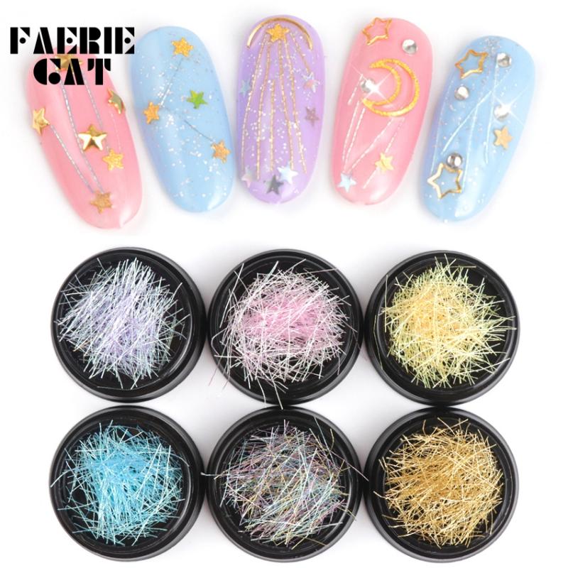 1 Box Nail Art Decoration Symphony Mermaid Line Gold Silver Color Silk Thread for DIY Nail Accessories Colorful Mesh Line Decor
1 Box Nail Art Decoration Symphony Mermaid Line Gold Silver Color Silk Thread for DIY Nail Accessories Colorful Mesh Line Decor