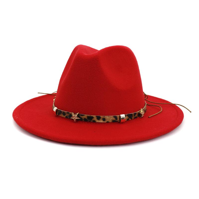 17 Colors Trend Unisex Flat Brim Wool Felt jazz Fedora Hats Men Women Leopard Grain Leather Band Decor Trilby Panama Formal Hat, Black
17 Colors Trend Unisex Flat Brim Wool Felt jazz Fedora Hats Men Women Leopard Grain Leather Band Decor Trilby Panama Formal Hat, Black