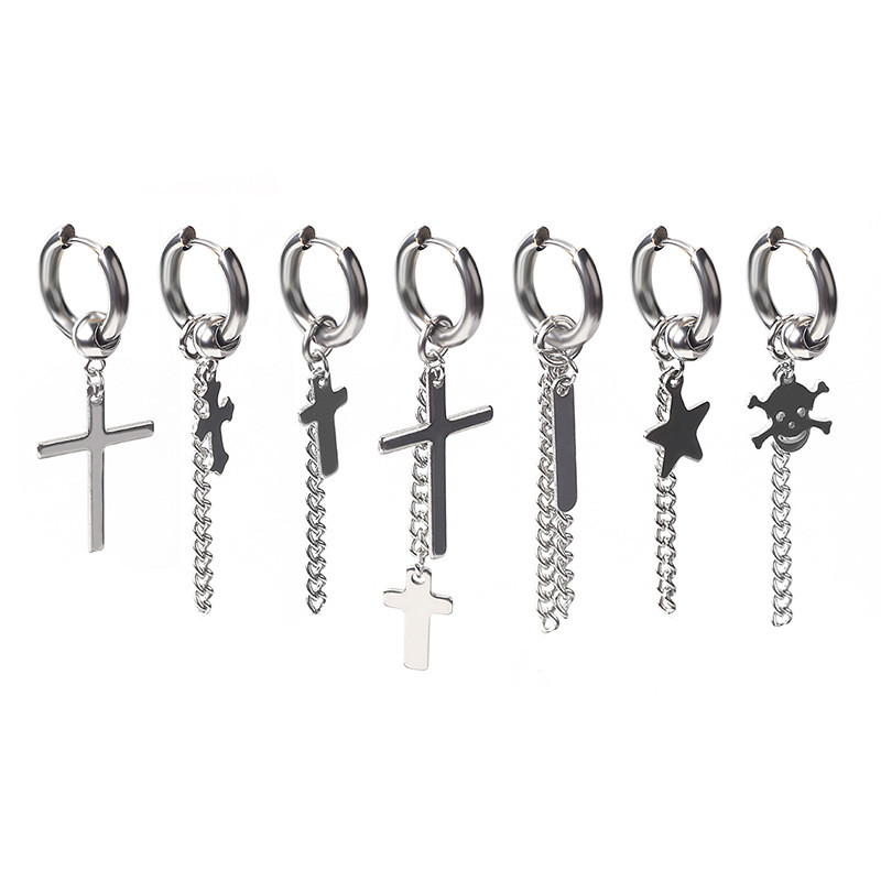 Simple Cross Five-pointed Skull Bangtan Boys Stud Earrings Jewelry Accessories For Mens And Womens Earring KPOP DNA Korean
Simple Cross Five-pointed Skull Bangtan Boys Stud Earrings Jewelry Accessories For Mens And Womens Earring KPOP DNA Korean