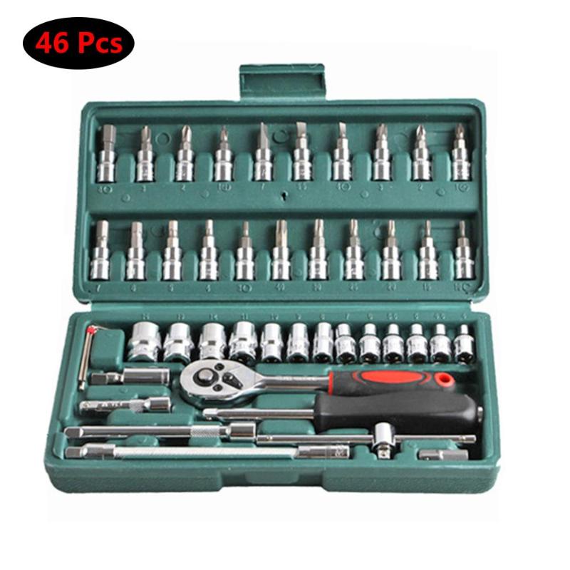 46pcs Screwdriver Wrench Kit Spanner Socket High Carbon Steel Automobile Motorcycle Hardware Repair Maintenance Tool
46pcs Screwdriver Wrench Kit Spanner Socket High Carbon Steel Automobile Motorcycle Hardware Repair Maintenance Tool