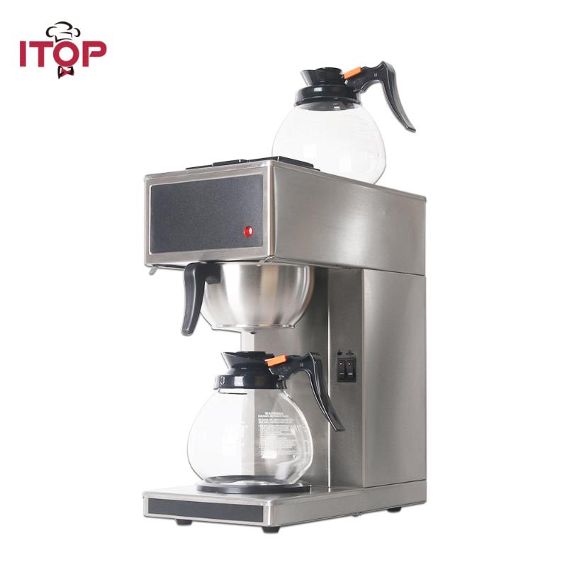 ITOP Automatic Coffee Maker Machine Espresso Coffee Household Electric distilling Maker WIth 2pcs 1.8L Decanter
ITOP Automatic Coffee Maker Machine Espresso Coffee Household Electric distilling Maker WIth 2pcs 1.8L Decanter