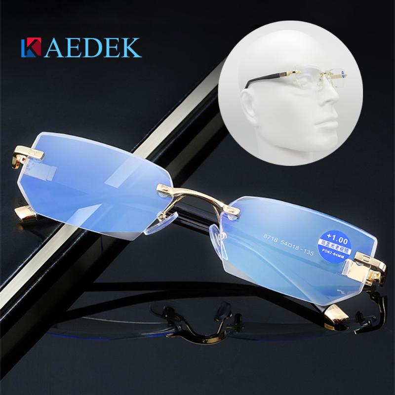 KAEDEK Anti Blue Ray Reading Glasses Women Dimond Cutting Rimless Eyewear Men Anti Fatigue Hyperopia Presbyopic +1 1.5 2 2.5 3
KAEDEK Anti Blue Ray Reading Glasses Women Dimond Cutting Rimless Eyewear Men Anti Fatigue Hyperopia Presbyopic +1 1.5 2 2.5 3