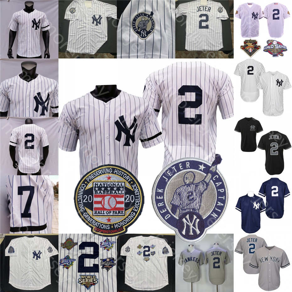 2 Derek Jeter Jersey 2020 Hall Of Fame Patch Baseball 1995 Coopers-town Home Away White Pinstripe Grey All Sttiched Men Size M-3XL, Black
2 Derek Jeter Jersey 2020 Hall Of Fame Patch Baseball 1995 Coopers-town Home Away White Pinstripe Grey All Sttiched Men Size M-3XL, Black