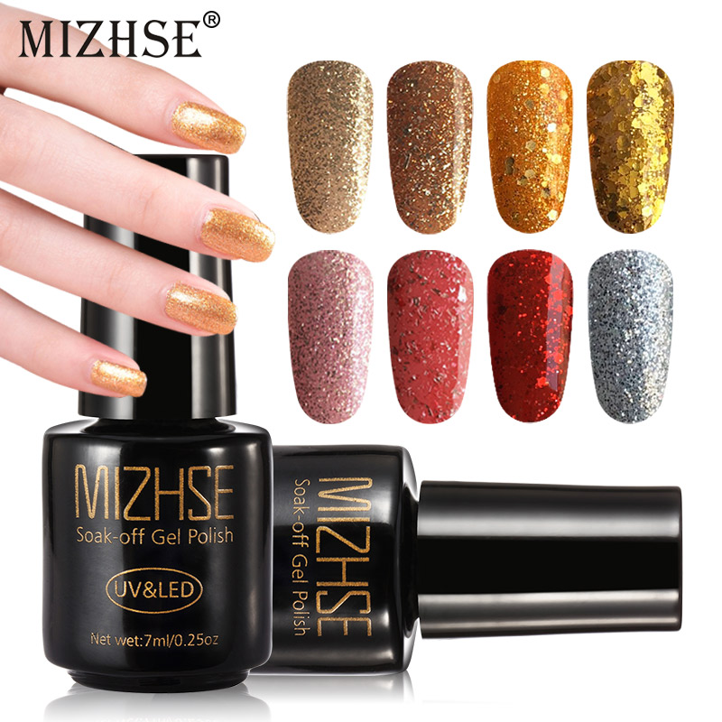 MIZHSE Holographic Nail Gel Varnish Acrylic Glitter Shimmer Gel Nail Polish Champagne Gold Silver Nails UV Colors Art, Xyy001
MIZHSE Holographic Nail Gel Varnish Acrylic Glitter Shimmer Gel Nail Polish Champagne Gold Silver Nails UV Colors Art, Xyy001