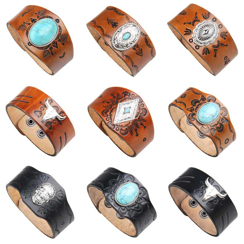 Fashion Wide Man Leather Bracelet Trendy Alloy Metal Man Bracelets Bangles Geometric Leather Bangles Jewelry, Golden;silver
Fashion Wide Man Leather Bracelet Trendy Alloy Metal Man Bracelets Bangles Geometric Leather Bangles Jewelry, Golden;silver