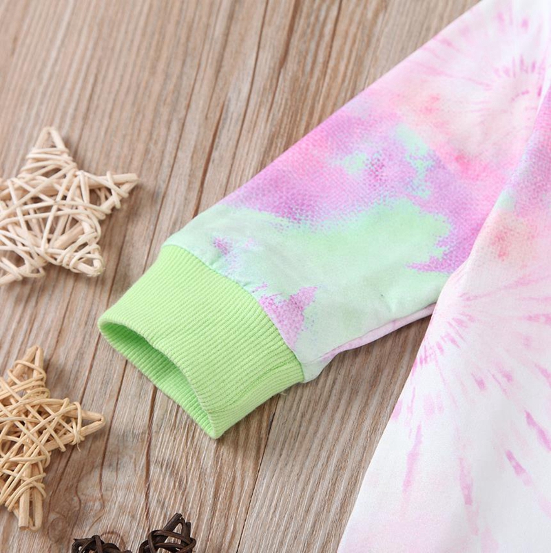 Tie Dyed Baby Romper Long Sleeve Infant Girls Jumpsuit Hat 2pcs Sets Causal Newborn Climbing Clothes Boutique Baby Clothing 10 Color DW5945