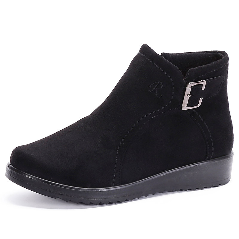 Winter Faux Suede Casual Soft Bottom Snow Boots Velvet Keep Warm Ankle Boots Comfortable Fashion Middle Aged Mom Cotton, Black
Winter Faux Suede Casual Soft Bottom Snow Boots Velvet Keep Warm Ankle Boots Comfortable Fashion Middle Aged Mom Cotton, Black