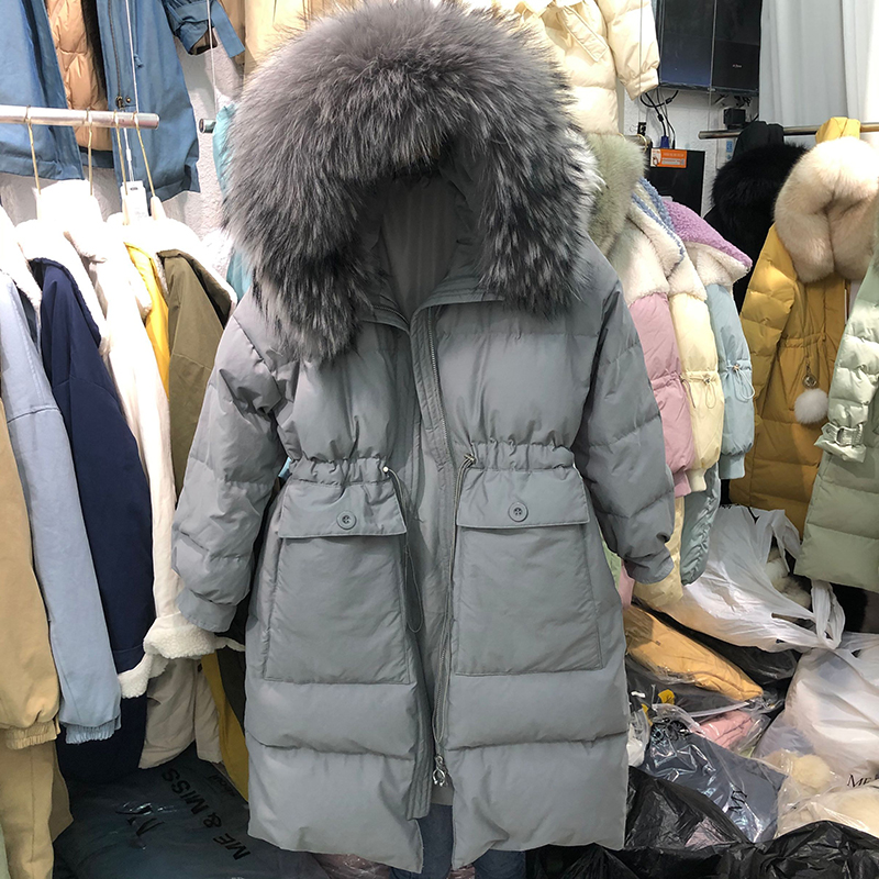 2020 New Winter Women Big Real Fur Collar Hooded Coats Female Elastic Waist Jacket White Duck Down Oversize Long Parkas S85, Dark gray
2020 New Winter Women Big Real Fur Collar Hooded Coats Female Elastic Waist Jacket White Duck Down Oversize Long Parkas S85, Dark gray