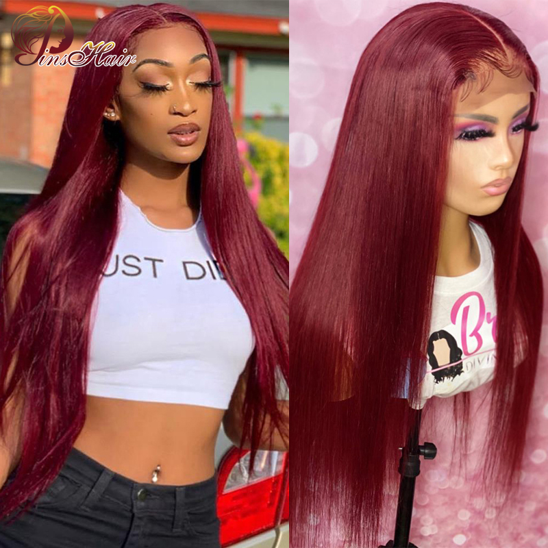 Pinshair Middle Part 13X1Lace Front Wigs Pre Plucked Colored 99J Burgundy Brazilian Straight Remy Human Hair Wig 150% Lace Wig, As pic
Pinshair Middle Part 13X1Lace Front Wigs Pre Plucked Colored 99J Burgundy Brazilian Straight Remy Human Hair Wig 150% Lace Wig, As pic