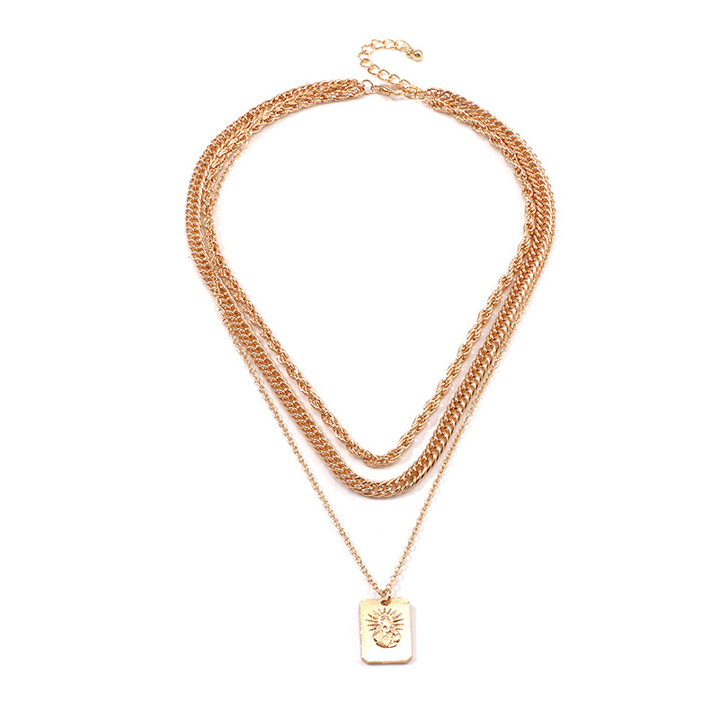 Alloy Sun Three Layers Choker Necklace For Women Jewelry Collares Friends Chains Girl Accessories Aesthetics Suspension XL10178
Alloy Sun Three Layers Choker Necklace For Women Jewelry Collares Friends Chains Girl Accessories Aesthetics Suspension XL10178