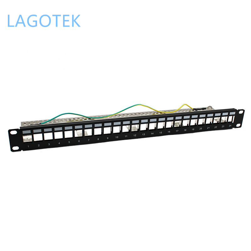 FTP 24 Port RJ45 Blank Patch Panel 1U 19'' Inch all-metal Rack Mount suitable for cat5e/cat6/cat6a/cat7 keystone ethernet cable
FTP 24 Port RJ45 Blank Patch Panel 1U 19'' Inch all-metal Rack Mount suitable for cat5e/cat6/cat6a/cat7 keystone ethernet cable