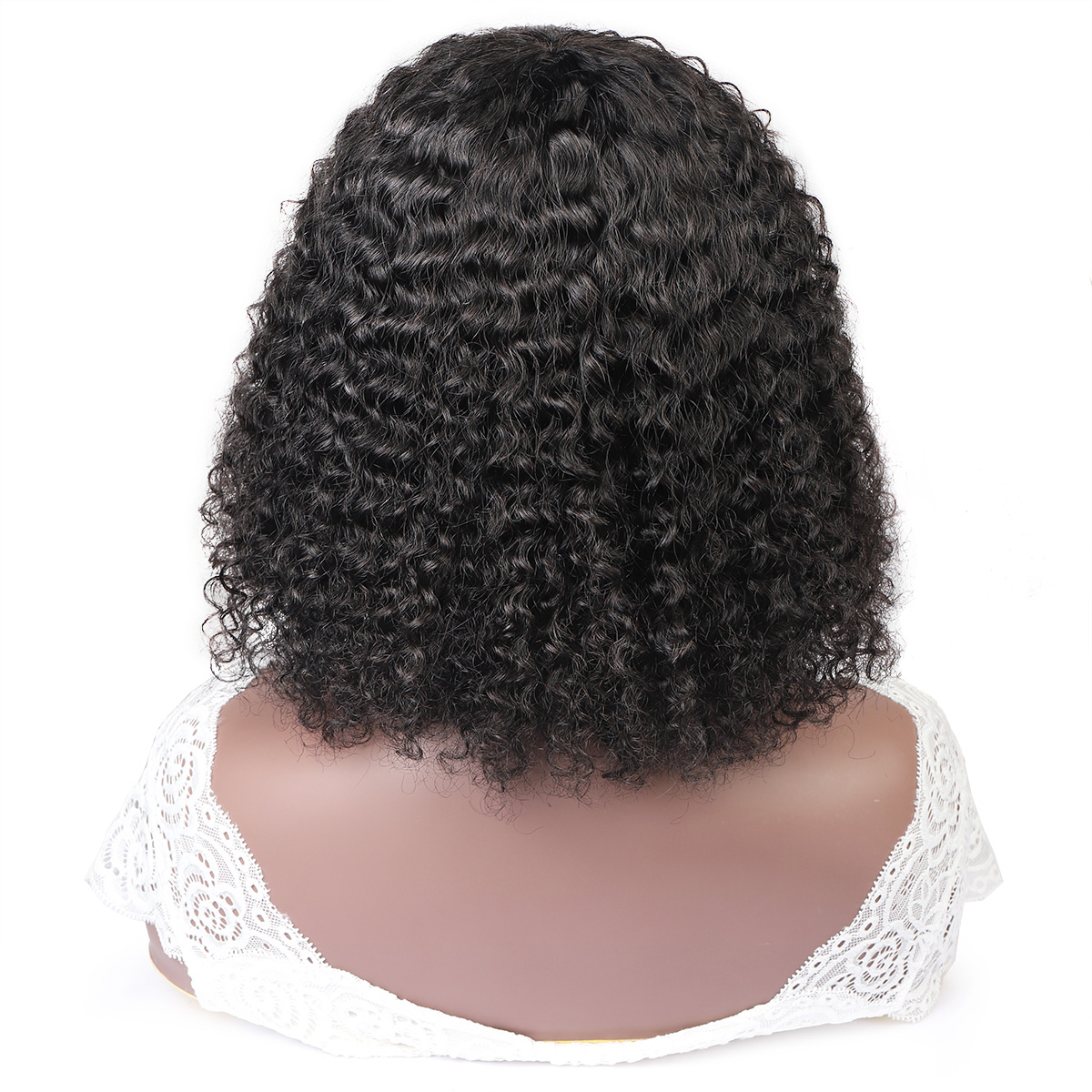 Ishow Brazilian Kinky Curly Bob Wigs Human Hair Wigs with Bangs Machine Made Wigs Peruvian Deep Curly Wave None Lace Wig Indian Malaysian