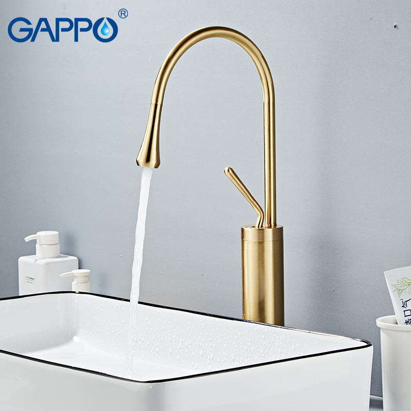 GAPPO New Basin Faucet Modern Brass Mixer Tap Bathroom Basin Water Sink Mixer Gold Brush Tall Taps Torneira
GAPPO New Basin Faucet Modern Brass Mixer Tap Bathroom Basin Water Sink Mixer Gold Brush Tall Taps Torneira
