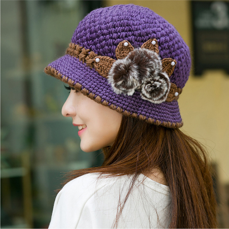 Female Beautiful Wool Crochet Knitted Flowers Decorated Ears Hats Women Lady Winter Warm Casual Caps Bonnet Femme, Red
Female Beautiful Wool Crochet Knitted Flowers Decorated Ears Hats Women Lady Winter Warm Casual Caps Bonnet Femme, Red