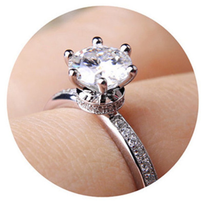 Wedding Rings For Women 925 Silver Simple Cubic Zirconia 6 Round Stone Ring Engagement Bridal Jewelry 1477
Wedding Rings For Women 925 Silver Simple Cubic Zirconia 6 Round Stone Ring Engagement Bridal Jewelry 1477