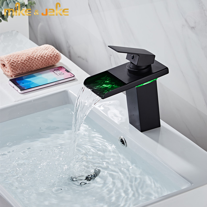 Matte black led faucet waterfall black faucet pure led basin tap hot and cold mixer luxury eu style
Matte black led faucet waterfall black faucet pure led basin tap hot and cold mixer luxury eu style