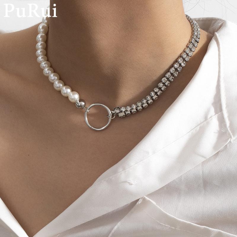 Shiny Crystal Chain Choker Necklace for Women Bohemia Baroque Pearl Beads Circle Necklace Fashion Rhinestone Collar
Shiny Crystal Chain Choker Necklace for Women Bohemia Baroque Pearl Beads Circle Necklace Fashion Rhinestone Collar