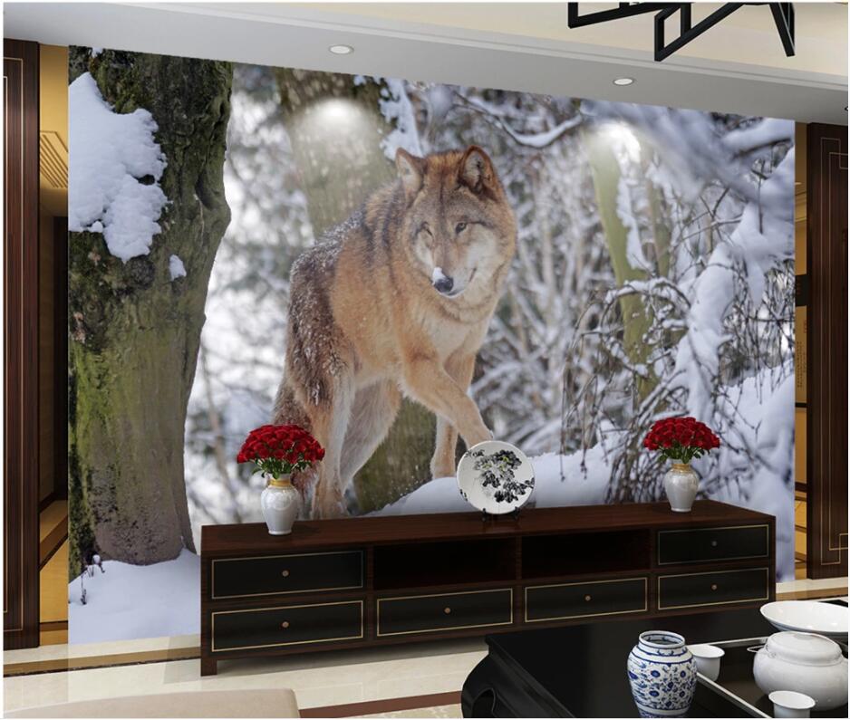 custom mural photo wallpaper 3d HD forest wolf predation in winter snow background home decor wall papers in the living room, Non-woven wallpaper
custom mural photo wallpaper 3d HD forest wolf predation in winter snow background home decor wall papers in the living room, Non-woven wallpaper