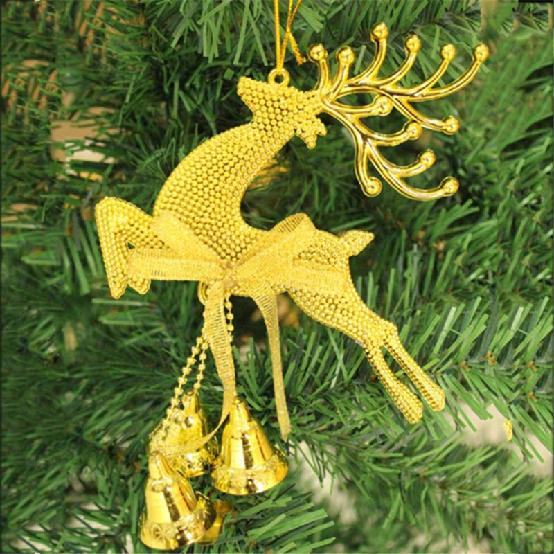 1PC Gold Sliver Reindeer Christmas Tree Hanging Pendant Ornament Xmas Party Decor Deer With Bells Festival Party Baubles
1PC Gold Sliver Reindeer Christmas Tree Hanging Pendant Ornament Xmas Party Decor Deer With Bells Festival Party Baubles