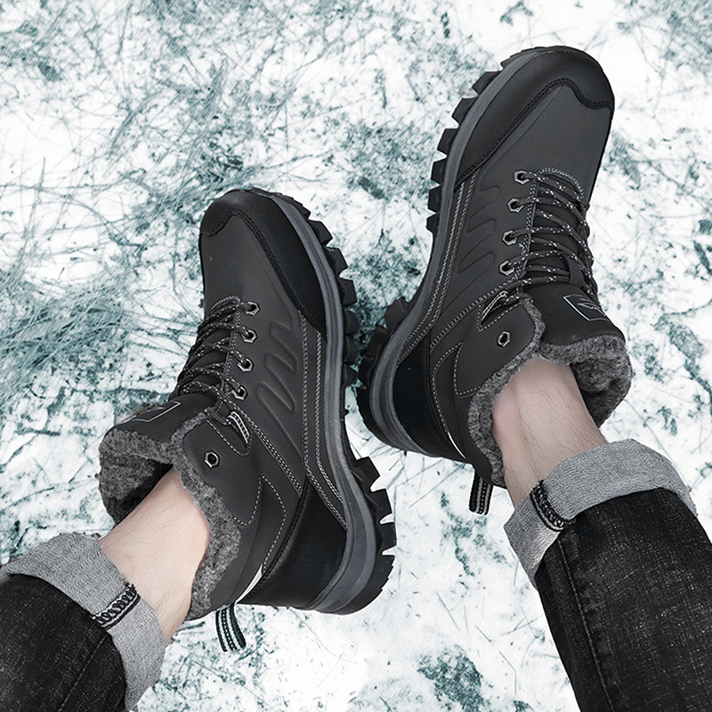 CcharmiX Men Work Boots Winter Warm Snow Boots For Males Fashion Shoes Nonslip Casual Shoes With Fur Lace up, Black
CcharmiX Men Work Boots Winter Warm Snow Boots For Males Fashion Shoes Nonslip Casual Shoes With Fur Lace up, Black