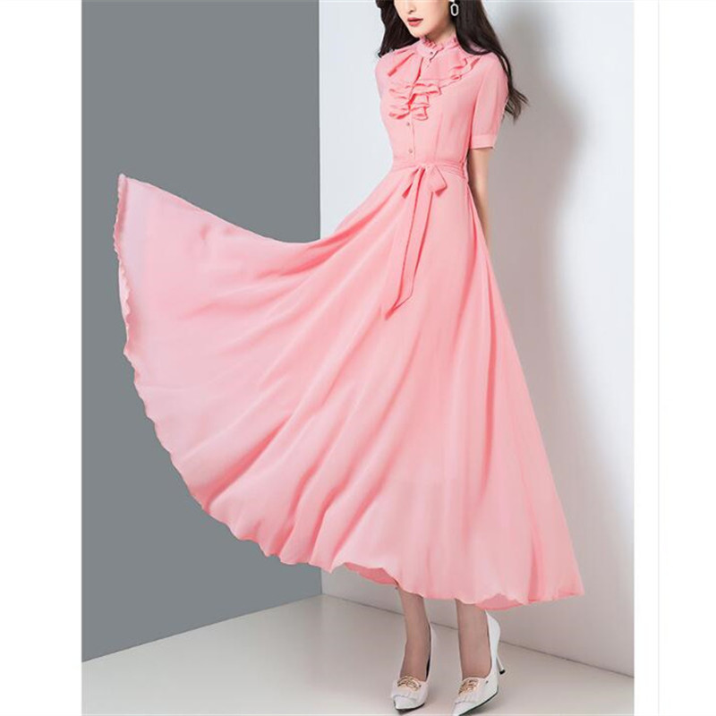 2020 Korean summer new elegant fashion cheongsam improved solid color simple temperament long swing chiffon dress, Yellow
2020 Korean summer new elegant fashion cheongsam improved solid color simple temperament long swing chiffon dress, Yellow