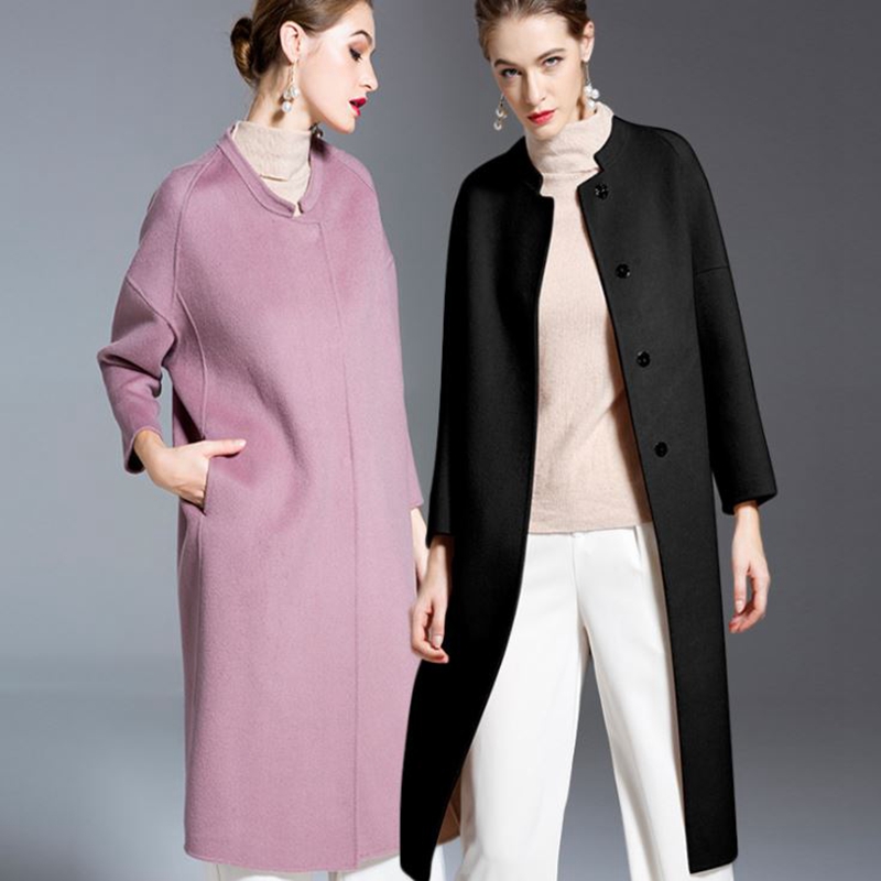 Winter Woolen Overcoat New Female wool Double Face Cashmere Jacket Women Autumn Ladies Outerwear Stand Collar Long Medium Coat, Color same picture
Winter Woolen Overcoat New Female wool Double Face Cashmere Jacket Women Autumn Ladies Outerwear Stand Collar Long Medium Coat, Color same picture