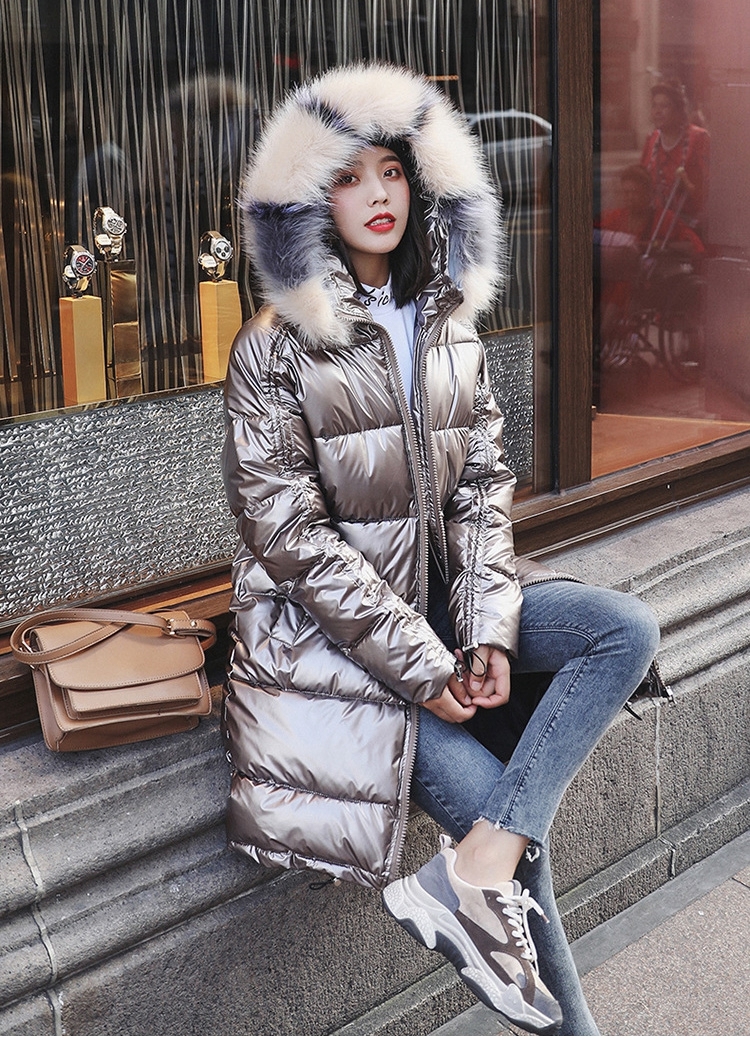 Fashion hooded design Womens Winter Jackets Warm Big Fur Collar Windproof Ladies Medium Long Hooded Coats Waterproof Glossy Down Parkas, Color-1
Fashion hooded design Womens Winter Jackets Warm Big Fur Collar Windproof Ladies Medium Long Hooded Coats Waterproof Glossy Down Parkas, Color-1