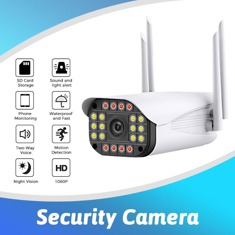 Wireless 1080P Wifi IP Camera 20 Lights intelligent Monitoring Network Wifi Ultra Clear Full Color Night Vision Motion Detection
Wireless 1080P Wifi IP Camera 20 Lights intelligent Monitoring Network Wifi Ultra Clear Full Color Night Vision Motion Detection