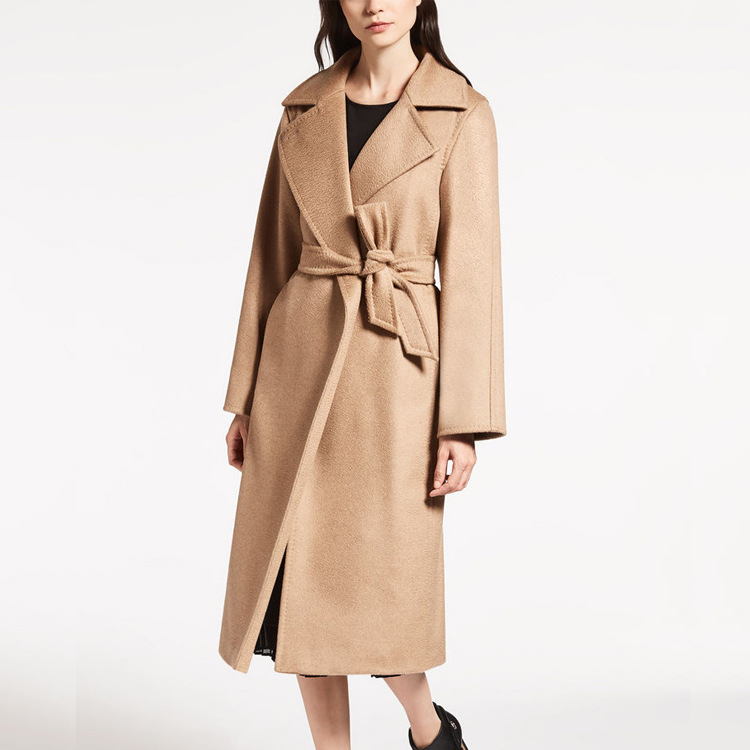 Fashion Slim Long Coat for Women Casual Solid Wool Coat and Jacket Belt Women Clothes 2020, Camel
Fashion Slim Long Coat for Women Casual Solid Wool Coat and Jacket Belt Women Clothes 2020, Camel