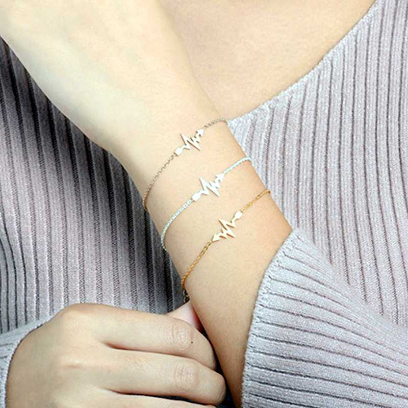Simple Heartbeat Pulse Charm Bracelets For Women Arrow Beach Surf Wave Stainless Steel Bracelet Handmade Jewelry Party Gifts
Simple Heartbeat Pulse Charm Bracelets For Women Arrow Beach Surf Wave Stainless Steel Bracelet Handmade Jewelry Party Gifts