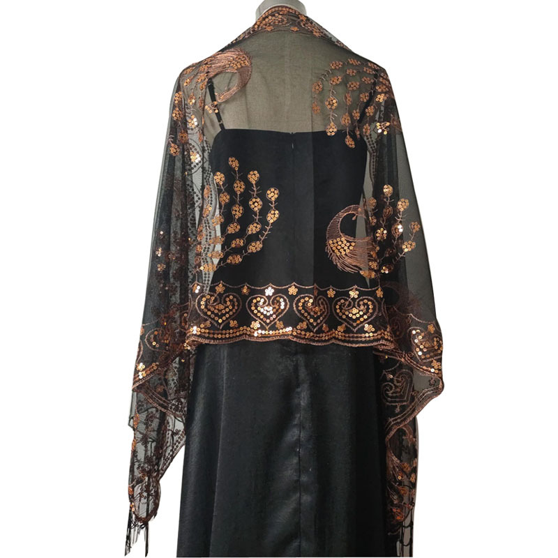 2020 New Peacock embroidery sequins shawls and wraps for party dress Wedding Cape bride dress shawl female wrap shoulder scarf
2020 New Peacock embroidery sequins shawls and wraps for party dress Wedding Cape bride dress shawl female wrap shoulder scarf