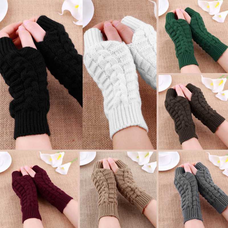 1PC New Solid Mitten Knitted Gloves Fashion Men Unisex High Quality Women Twist Thread Soft Warm Winter Fingerless Woolen
1PC New Solid Mitten Knitted Gloves Fashion Men Unisex High Quality Women Twist Thread Soft Warm Winter Fingerless Woolen